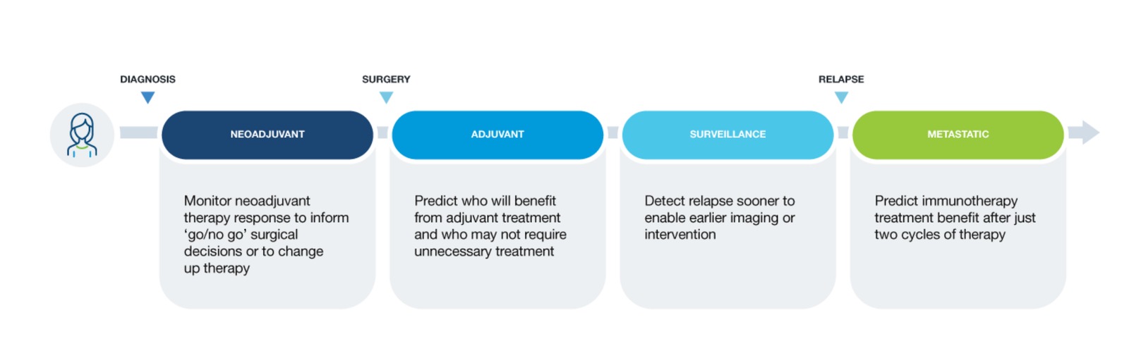 Clinical applications of ctDNA testing from diagnosis through neoadjuvant, adjuvant, surveillance, and metastatic settings